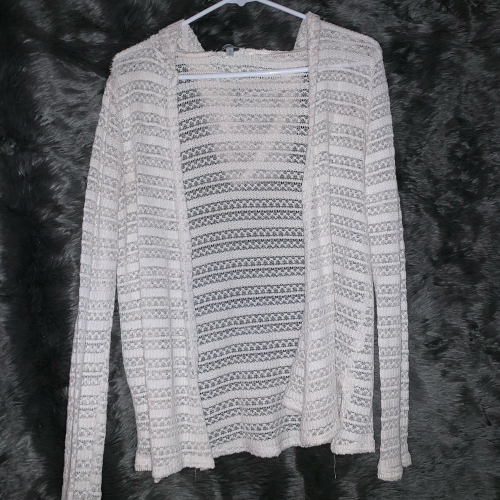 Thin White Cardigan